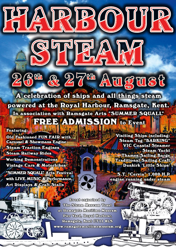 HARBOUR STEAM at Ramsgate 26th & 27th August.
