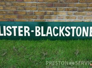 LISTER BLACKSTONE Wooden Sign