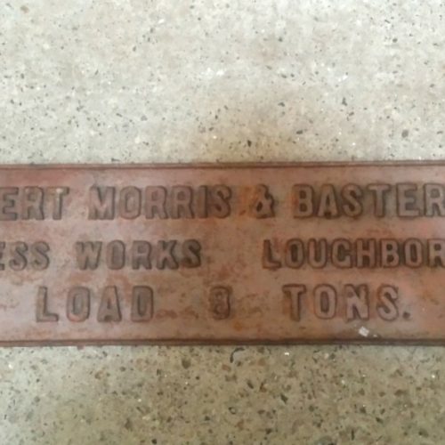 HERBERT MORRIS & BASTERT Cast Iron Sign